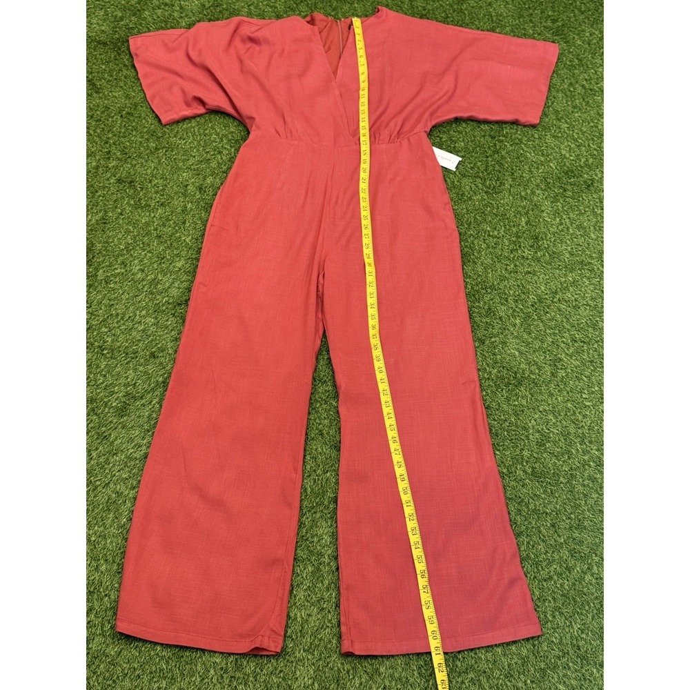 Alexia Admor Jumpsuit Women 12 Burnt Orange D3848 Flutter Sleeves NWT - Picture 13 of 16